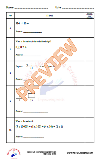 S.E.A. Worksheet