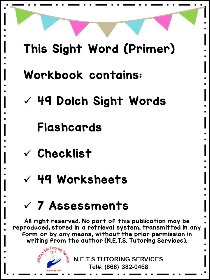 Primer Sight Words Workbook